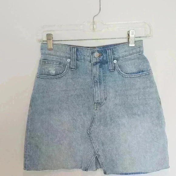 Madewell Rigid Denim A-line Cutout Mini Skirt 23 - Picture 4 of 11